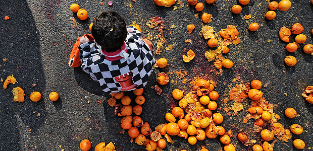carnevale di ivrea, la battaglia delle arance